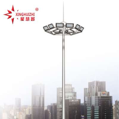 20m 25m 30m 35m pole hot dip galvanized steel polygonal high mast flood lighting pole with good price and high quality