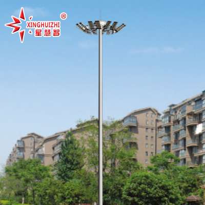 25-35 m High mast pole automatically hang decoupling system microcomputer control street light