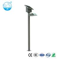 Chinese european classic style steel 10w LED solar garden lamp post light